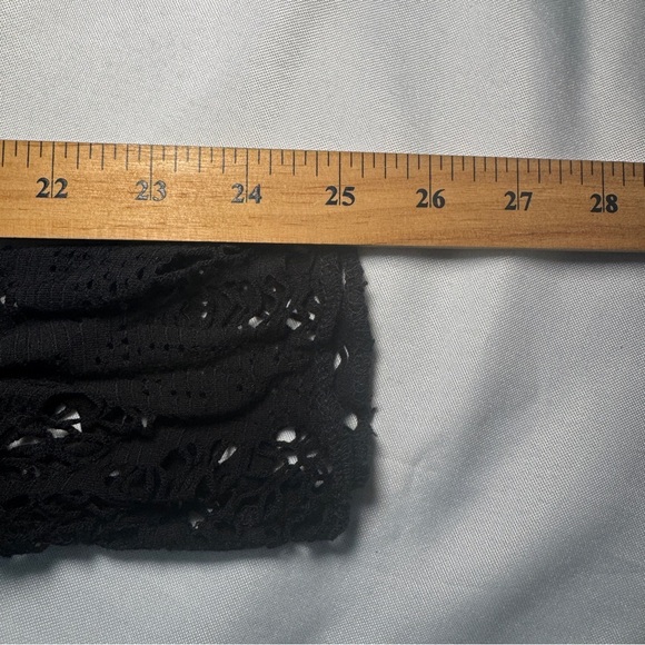 Bella Amore Black Crochet Top Linen Gothic Grunge Fairycore Made in Italy M - Picture 6 of 6
